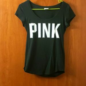 Victoria Secrets PINK black scoop neck